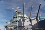 H.M.S. Belfast on river Thames in London