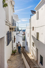 Alley in Frigilina, Axarquia region, Andalucia