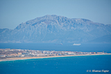 View over Tarifa, Spain towards Morocco.