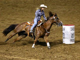 Barrel racing at Sheridan Rodeo