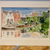 Exeter Canal, mounted, Sold