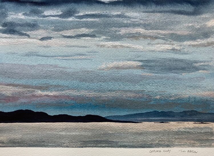 Leaving Islay, 26 x 18cm, Framed.  £120.