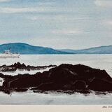 Off Jura.  28 x 19cm, Framed.  £120.
