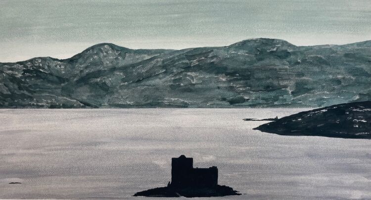 Castlebay-Barra.  53x30cm, framed, £260