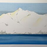 Khamar Daban Mountains -from TSR. 53 x 29cm Framed -Sold