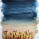 Dawn- Siberia.  15 x 20cm