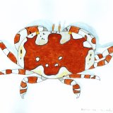 Harlequin Crab. 36cm x 26cm, unframed -Sold