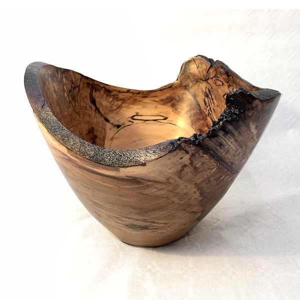 Natural Edge Spalted Beech Bowl - £130