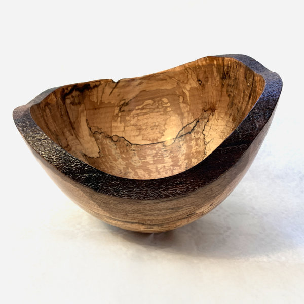 Natural Edge Spalted Beech Bowl - £70
