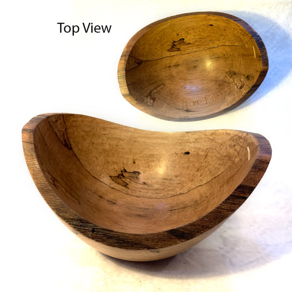 Natural Edge Spalted Beech Bowl - £80
