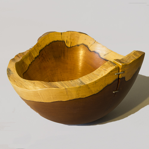 Heavy Natural Edge Yew Bowl £75