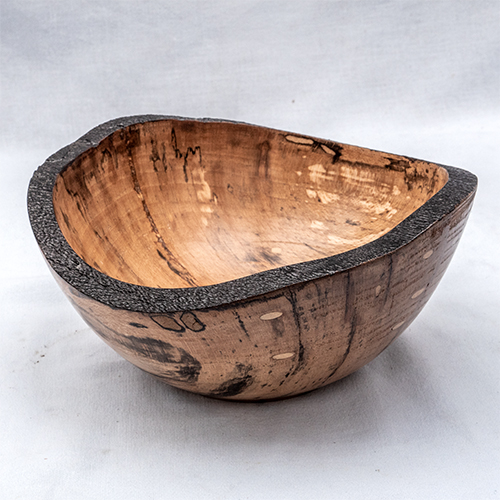 Natural Edge Spalted Beech Bowl - £50