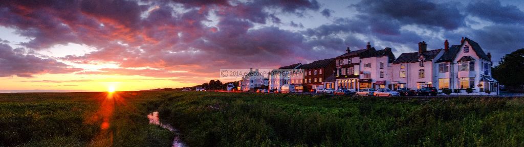 Parkgate Salt Marsh at Sunset