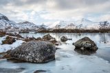 boulders of lochan na h-achlaise.