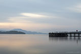 sunrise at luss pier.