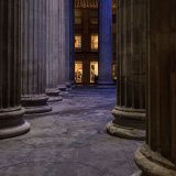 through the pillars