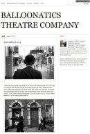 screenshot of Balloonatics Theatre website, 2013, Ireland with photos by Tom Szustek