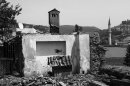 House partially damaged by the war in Sarajevo
