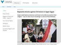 screenshot of website www.gfbv.de with Cop's protest in Dublin, 2018