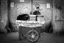 Street egg vendor with his cart
