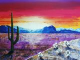 Sunset over the Catalina mountains