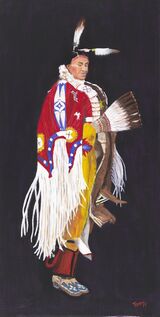 Lakota Sioux woman dancing The Traditional