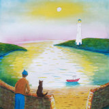 The Fisherman and his Cat - Sunset