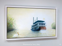 My latest painting called Riverboat is now framed