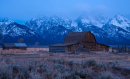 Barns at Mormon Row,Jackson Hole before sunrise