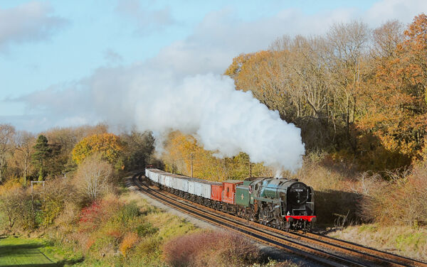 9F with minerals passing Kinchley Lane