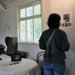 Exhibition of some of the work in the potting shed at Bradley Fold