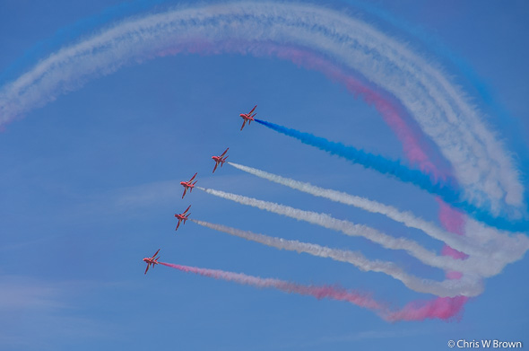 Red Arrows over Minehead