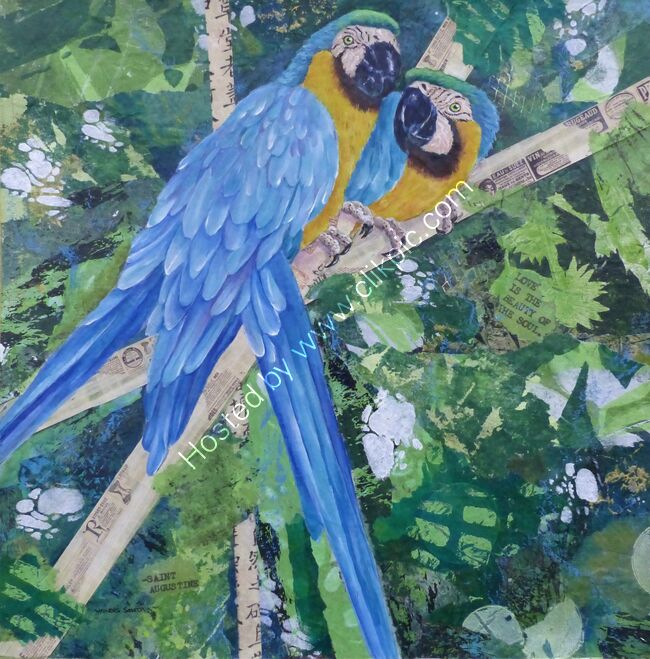 Blue Macaw Pair