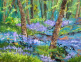 Bluebells in Dockey Wood 40cmx50cm