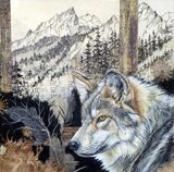 Wolf at String Lake 45cmx60cm