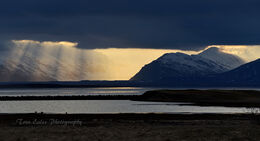 Evening light: Looking west from Hofn.