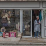 Les Andelys Shopkeeper, France