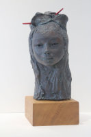 Japanese girl with two red combs