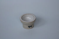 Small mortar-style bowl with animal image