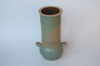 Tall vase with handles