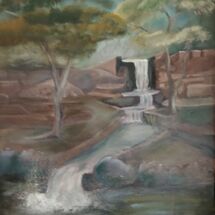 Clifton Park Remembrance Gardens painted June 2020 SOLD