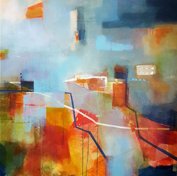 Reaching Saturation metre square canvas, framed £1200