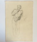Unsigned Pencil drawing from a sketchbook dated 1882