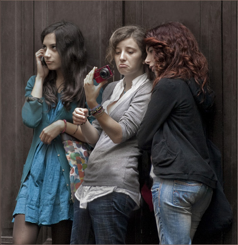 Girls with gadgets