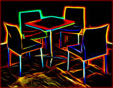 Neon chairs - Ian Ledgard