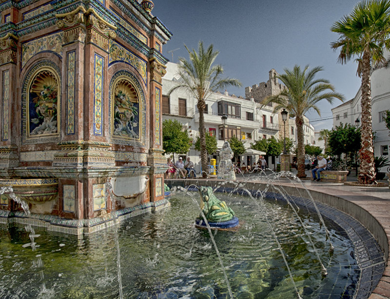In the square