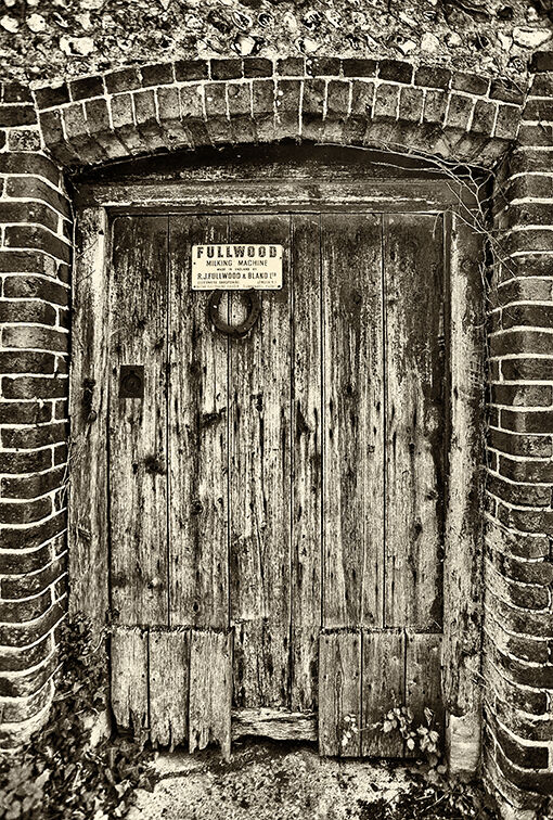 Derelict farm door