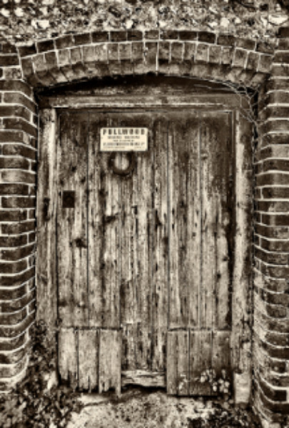 Derelict farm door