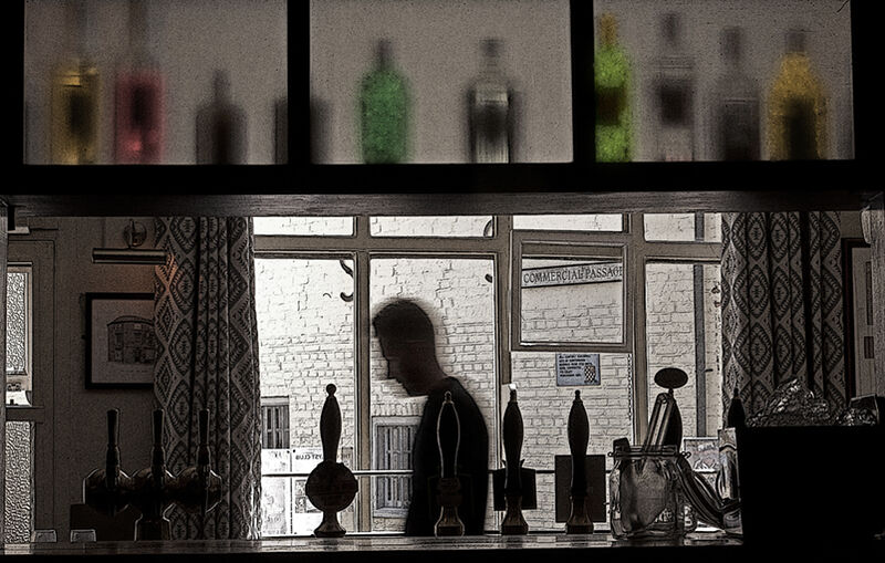 Commercial Passage from the back bar