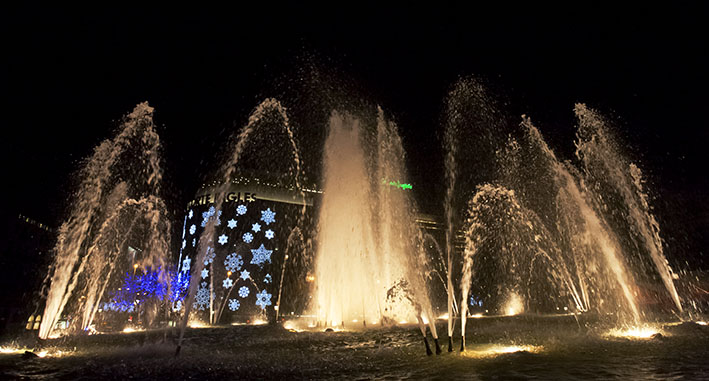 Festive fountains